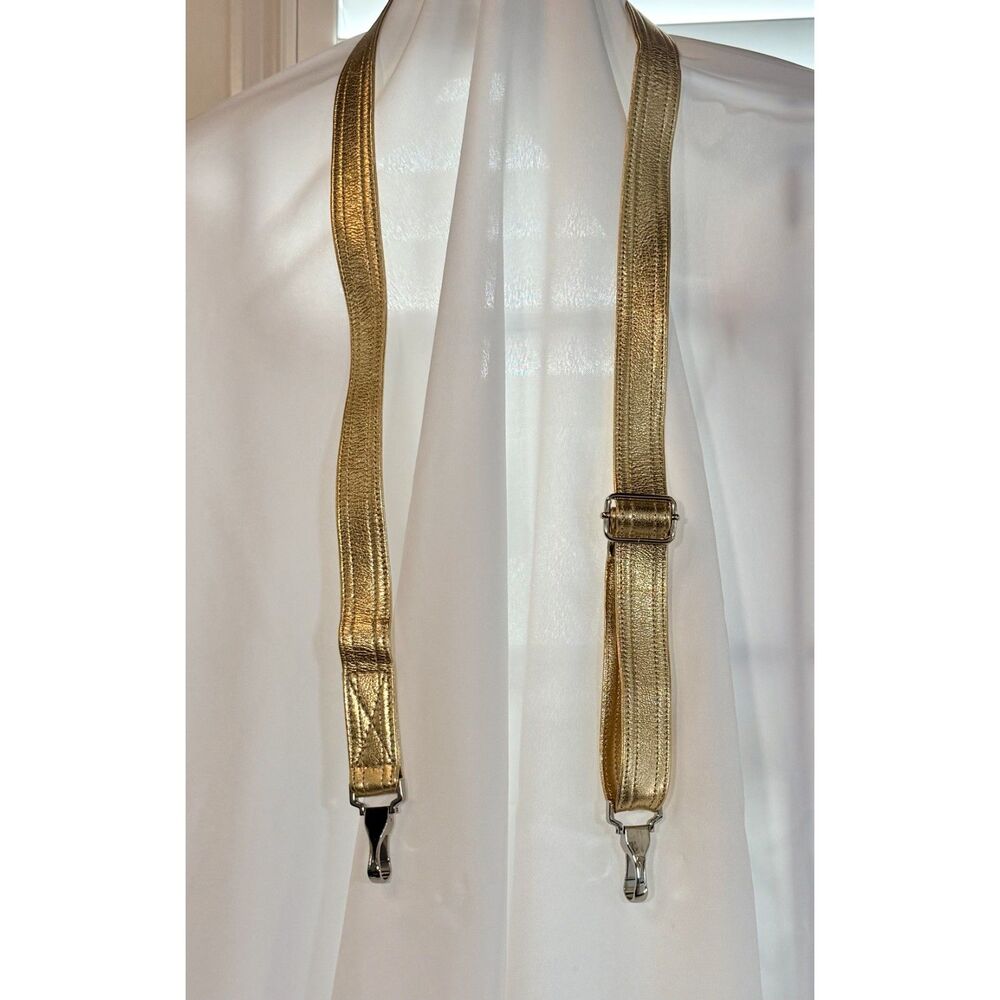 Rough & Tumble Metallic Gold Leather Purse Strap Instant Night Out Upgrade